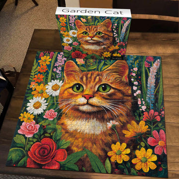 Garden Cat puzzle puzzle 1000 pezzi